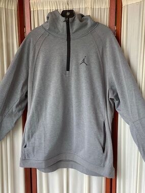 Nike Air Jordan Golf Pullover Dri-FIT Half-Zip Long Sleeve Bray Size XL